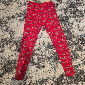 George Women’s Holiday Gingerbread Leggings | Size Medium | Red